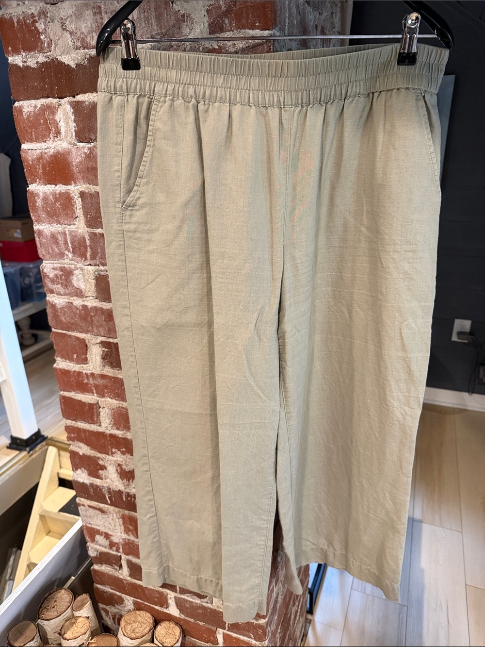 Anna Linen/Cotton Cropped Pant